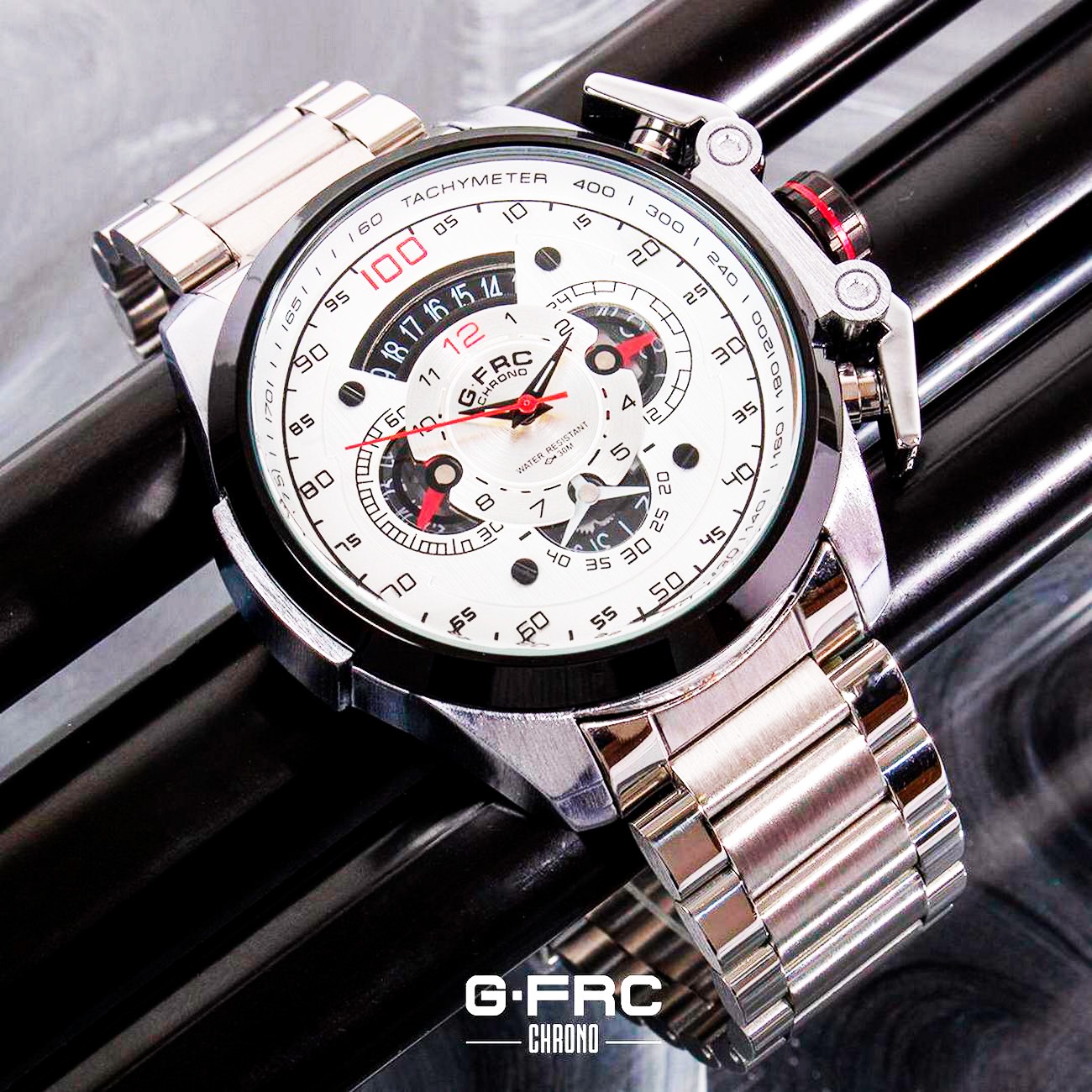 Reloj G-force Original H3633g Cronografo Blanco + Estuche